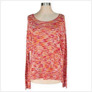 C&C California Crab Shack Orange Space Dye Loose Lightweight Sweater NWT New M